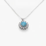 Larimar & Cubic Zirconia Pendant Muse