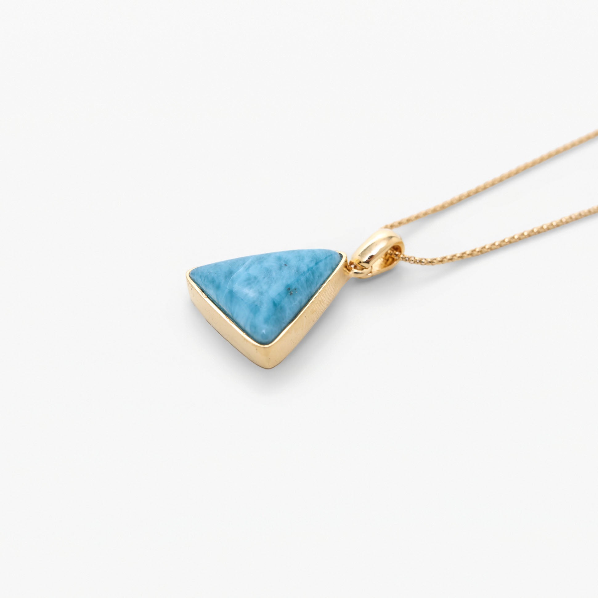 Vermeil Larimar Triangle Pendant Parker