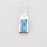 Pave Larimar Stone Pendant