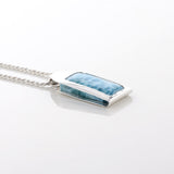 Pave Larimar Stone Pendant