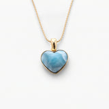 Vermeil Larimar Heart Pendant Penny