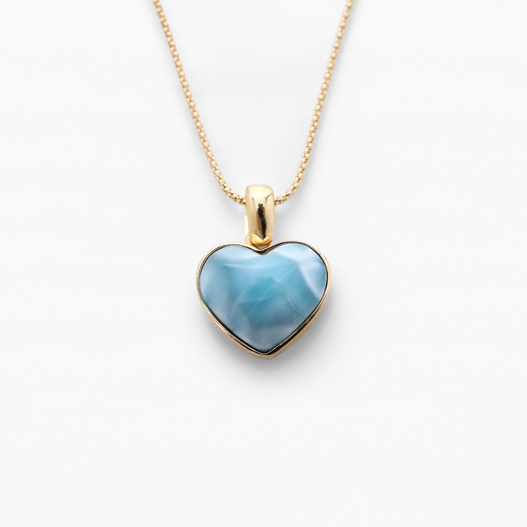 Vermeil Larimar Heart Pendant Penny