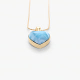Vermeil Larimar Heart Pendant Penny