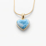 Vermeil Larimar Heart Pendant Piper