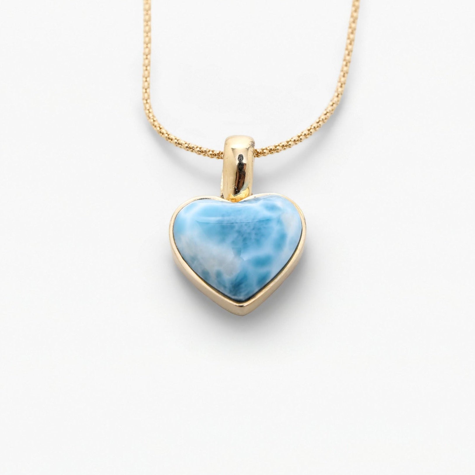 Vermeil Larimar Heart Pendant Piper
