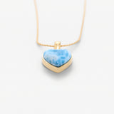 Vermeil Larimar Heart Pendant Piper
