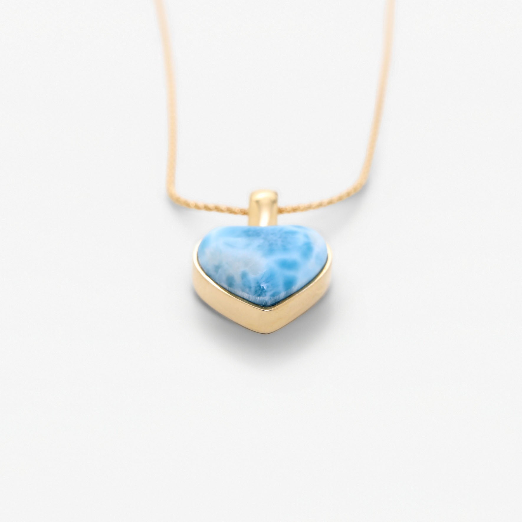 Vermeil Larimar Heart Pendant Piper