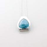 Larimar Stone Pendant Plume