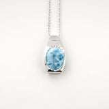  Poesia Larimar Stone Pendant - Blue Hues Stone