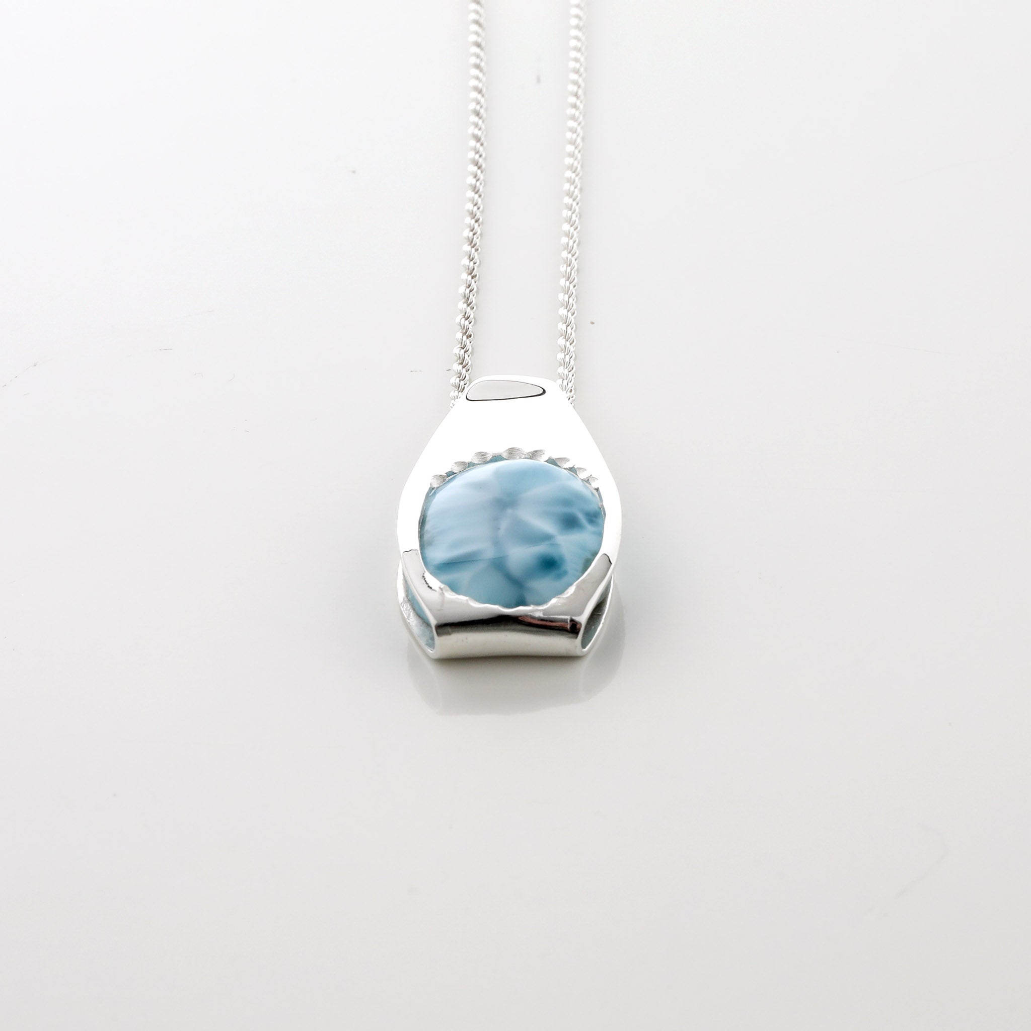  Poesia Larimar Stone Pendant - Blue Hues Stone