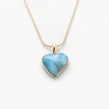 Vermeil Larimar Heart Pendant Poppy