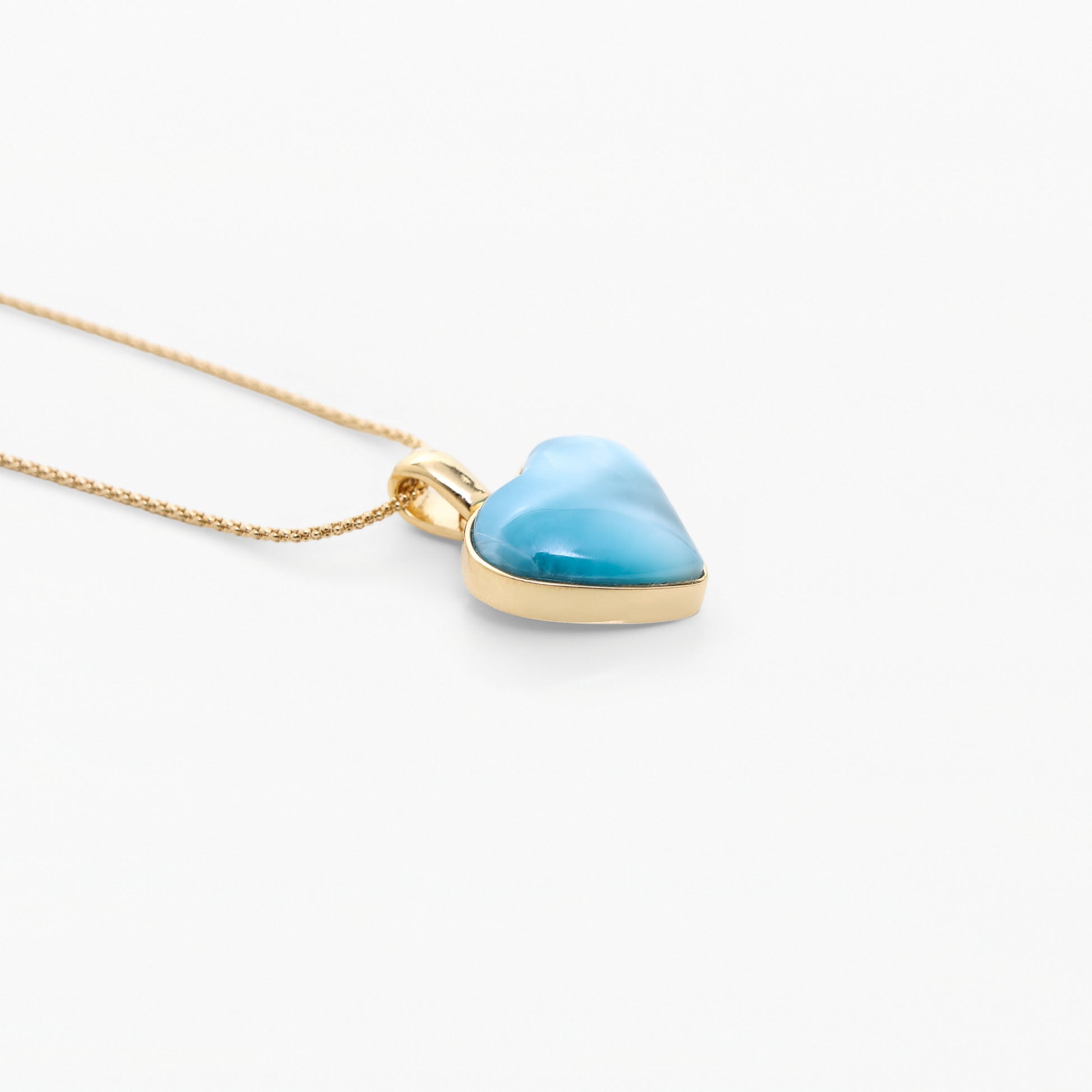 Vermeil Larimar Heart Pendant Poppy