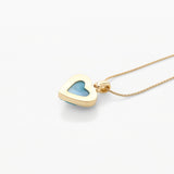 Vermeil Larimar Heart Pendant Poppy