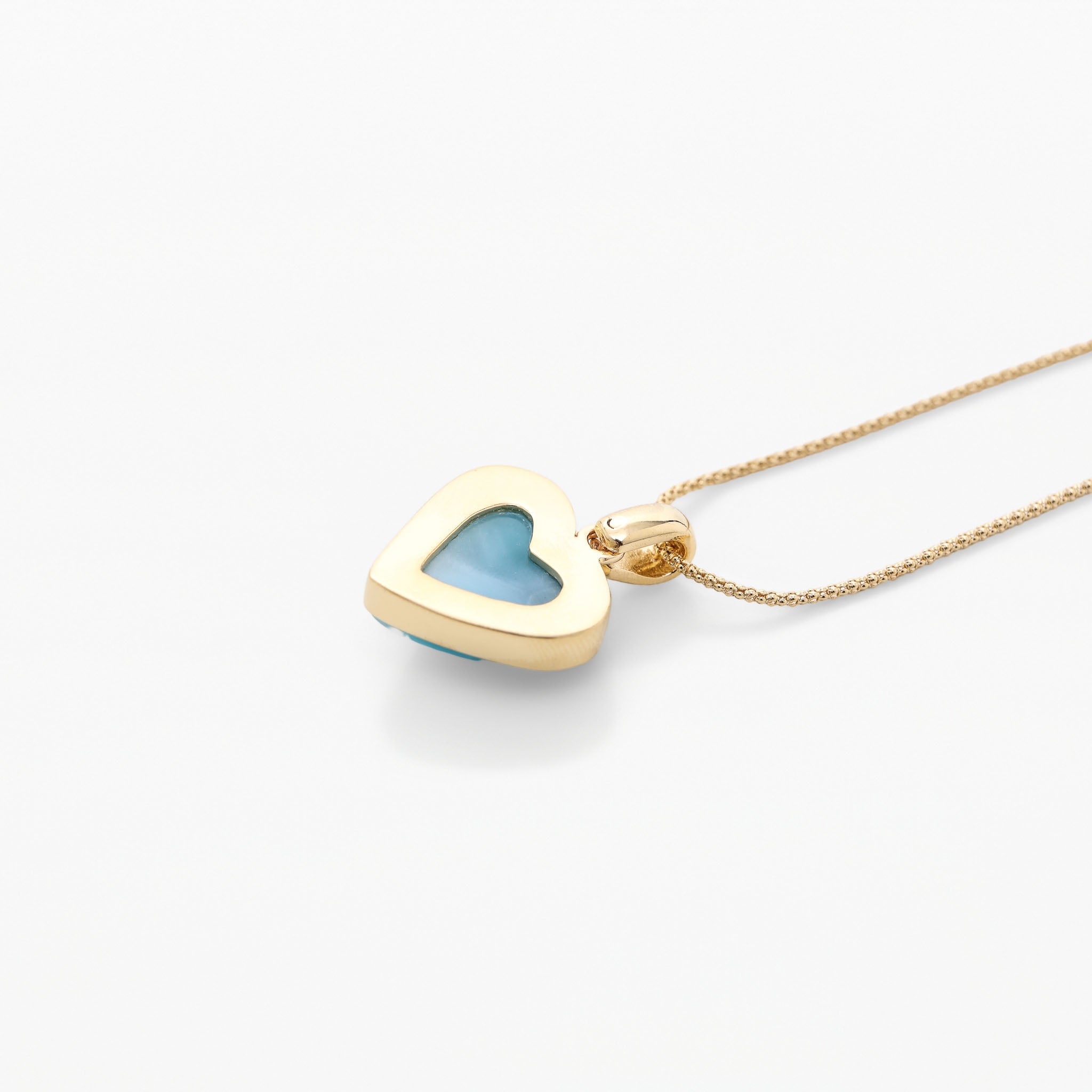 Vermeil Larimar Heart Pendant Poppy