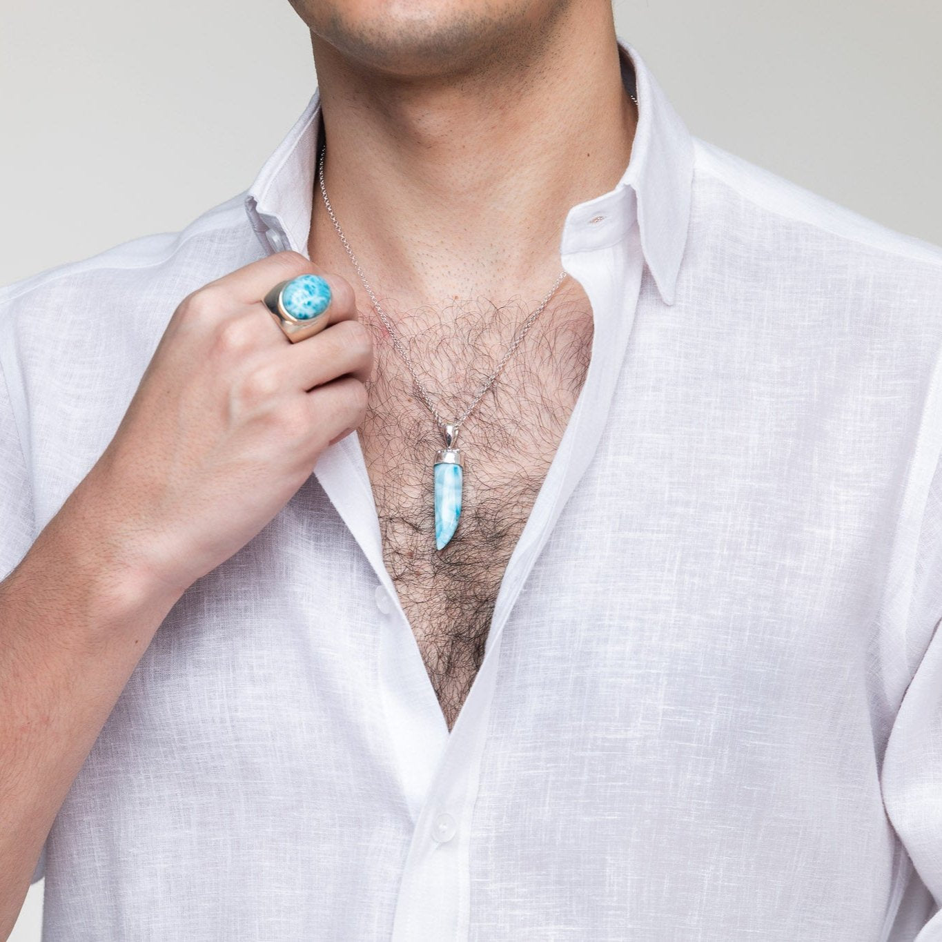 Larimar Tusk Pendant Rogue