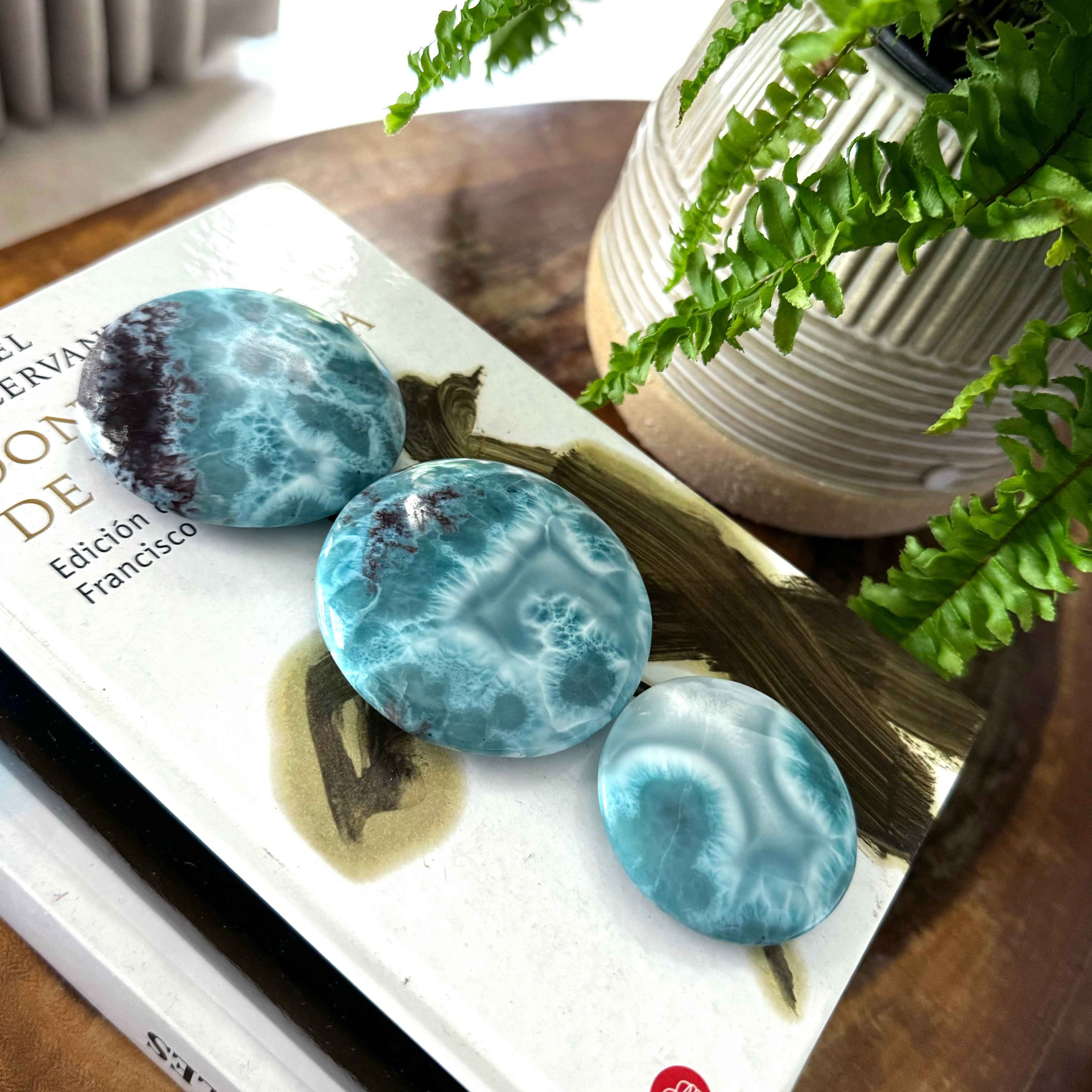 Larimar Paperweight Stone Faye