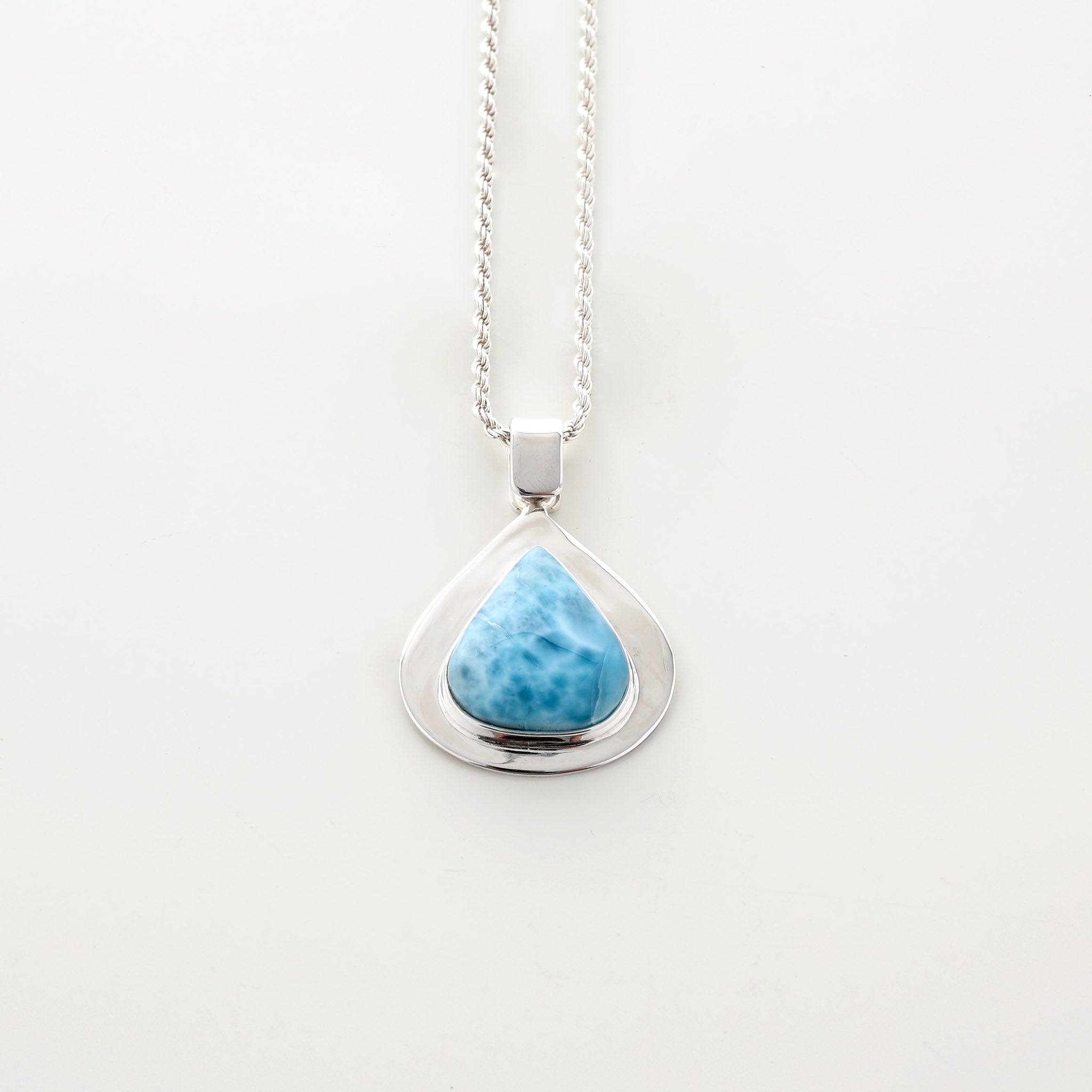 Larimar Stone Pendant Sable