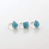 Larimar Stone Ring Trio Tara