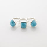 Larimar Stone Ring Trio Tara