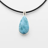 Teardrop Larimar Pendant Olive