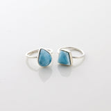  Larimar Stone Ring Trio Talia