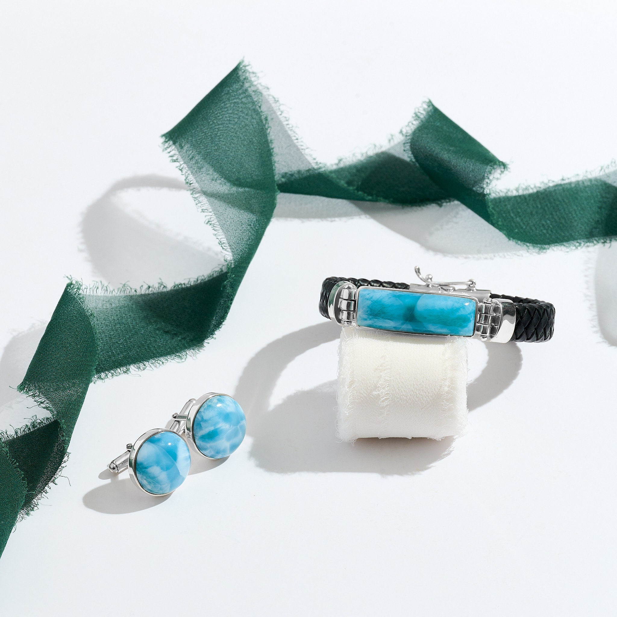Luxury Beyond Compare – men's Larimar jewelry for the Discerning Fashion Connoisseur