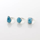 Larimar Stone Ring Trio Tova