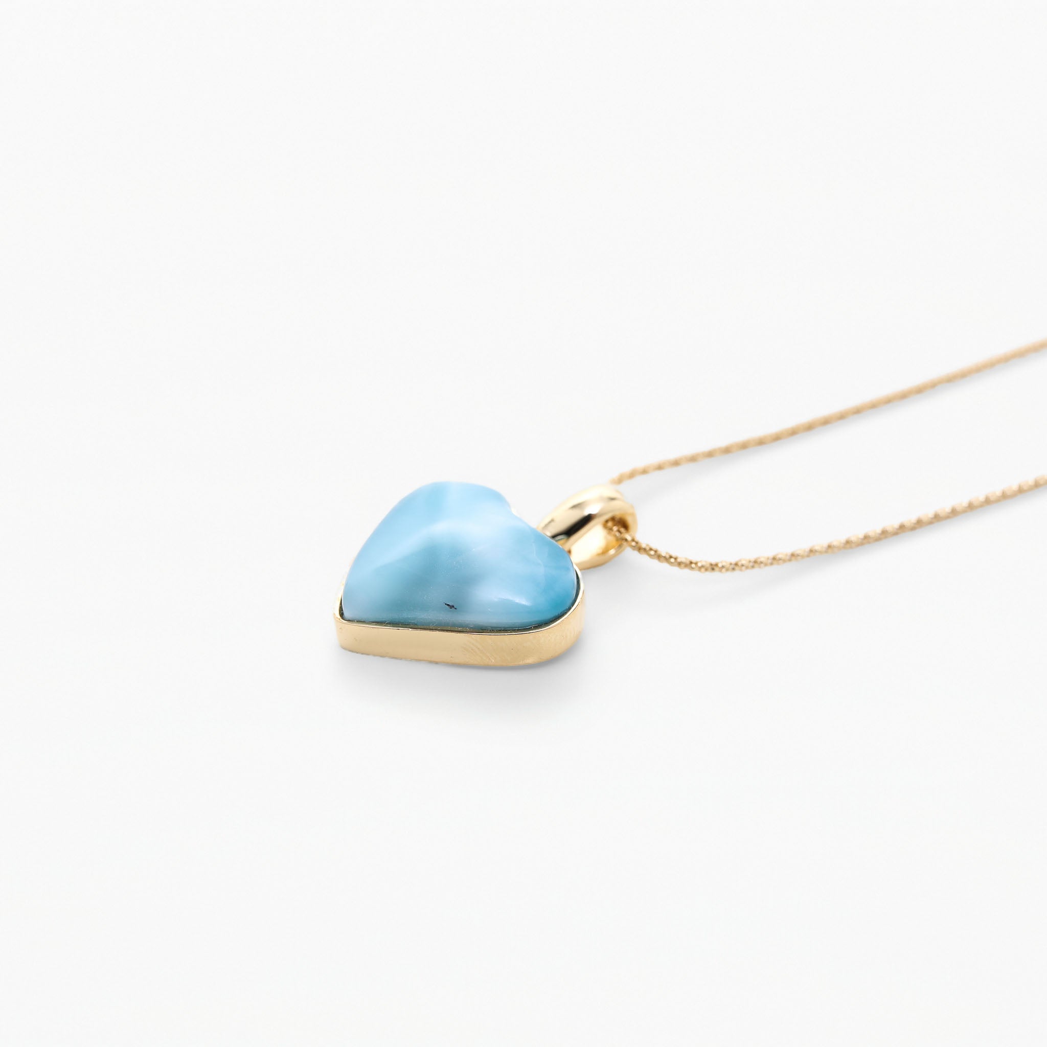 Vermeil Larimar Heart Pendant Poppy