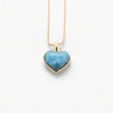 Vermeil Larimar Heart Pendant Priscilla