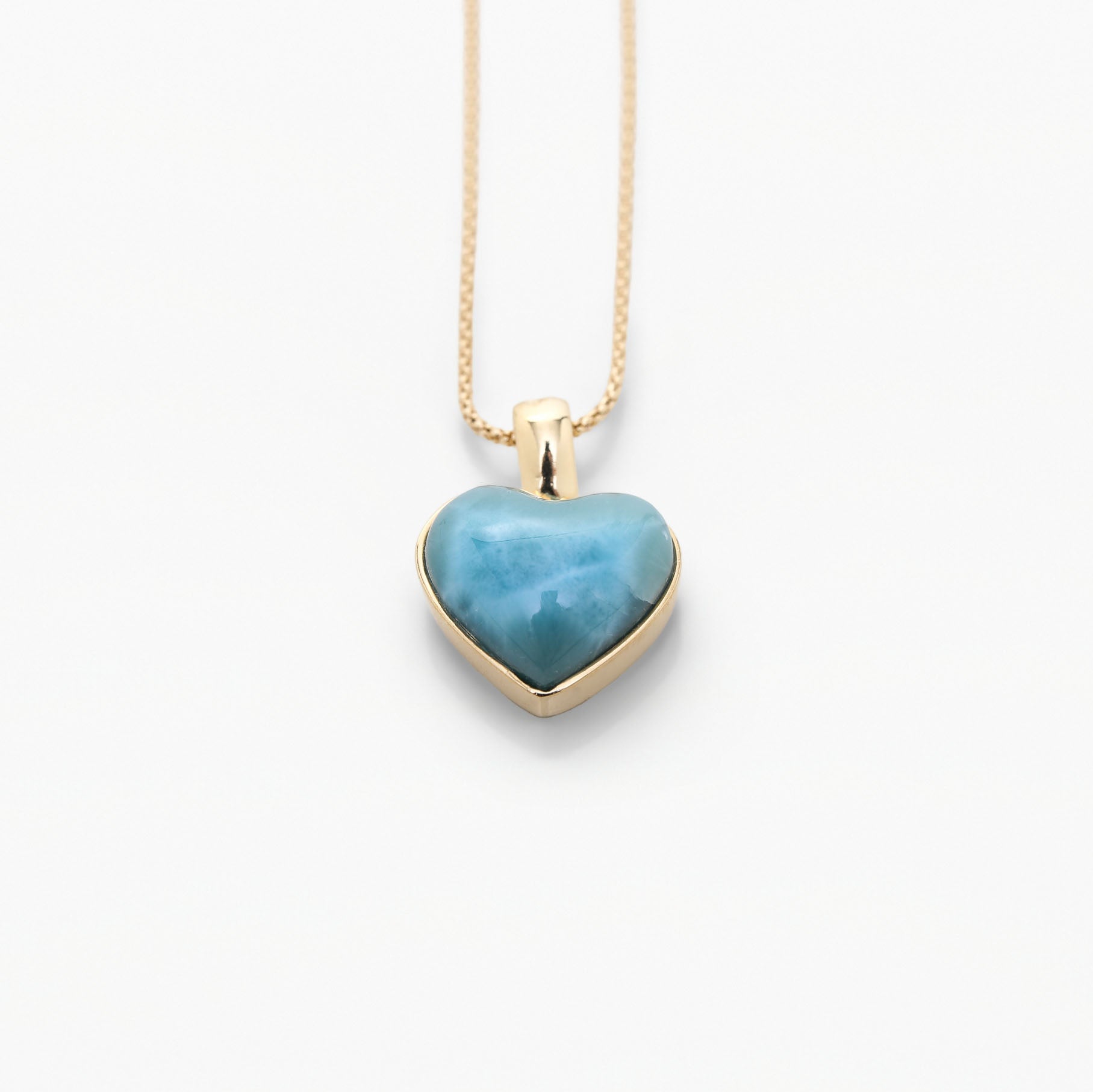 Vermeil Larimar Heart Pendant Priscilla