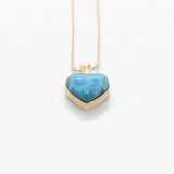 Vermeil Larimar Heart Pendant Priscilla