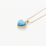 Vermeil Larimar Heart Pendant Priscilla