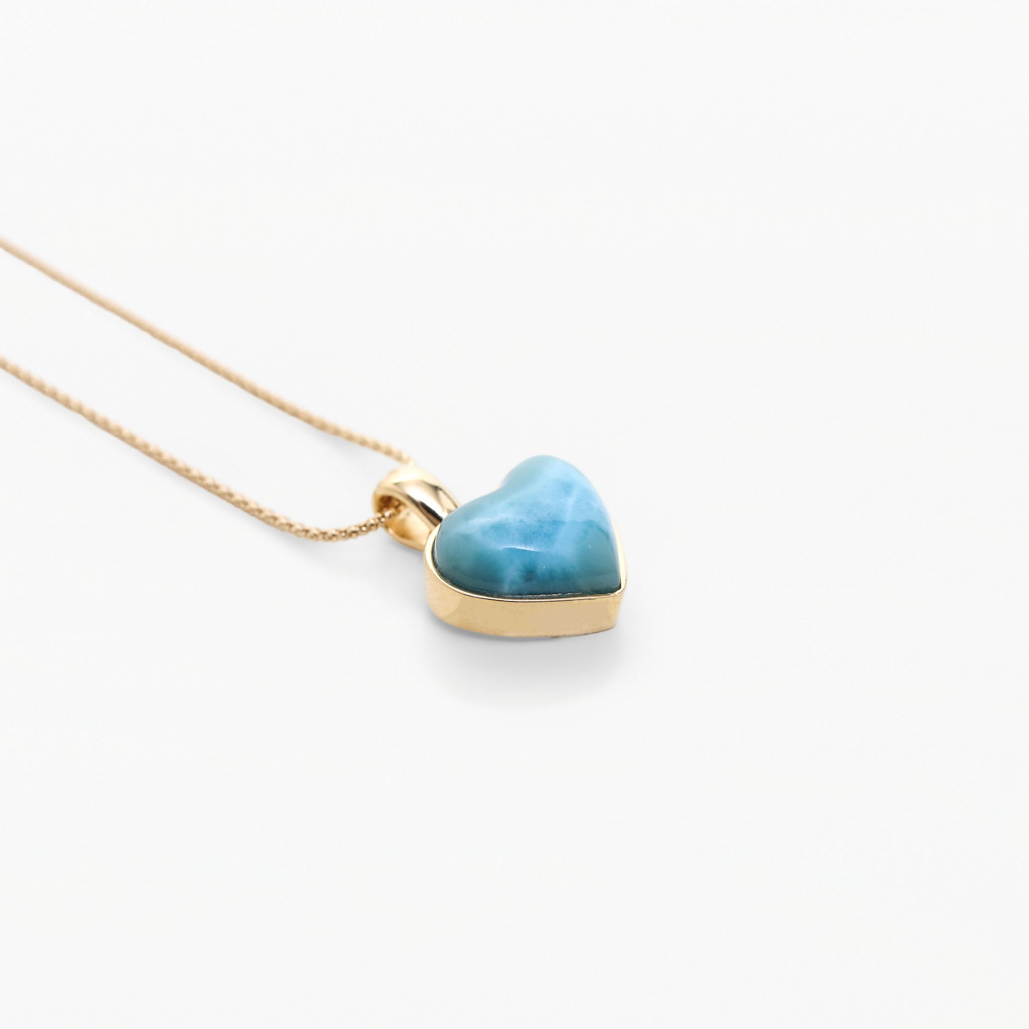 Vermeil Larimar Heart Pendant Priscilla