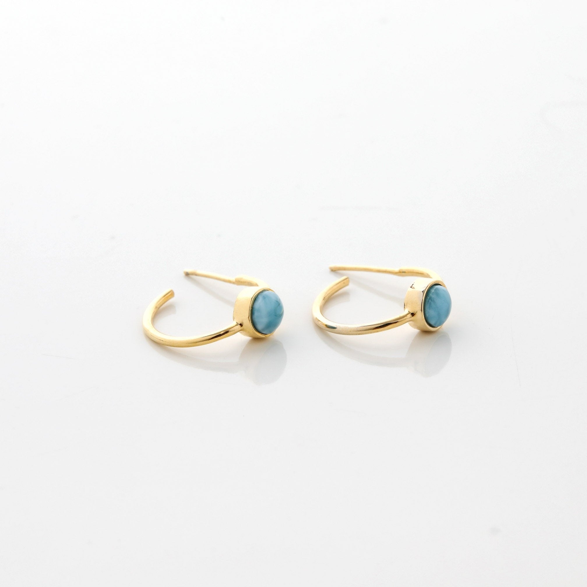 Vermeil Larimar Hoops Valencia