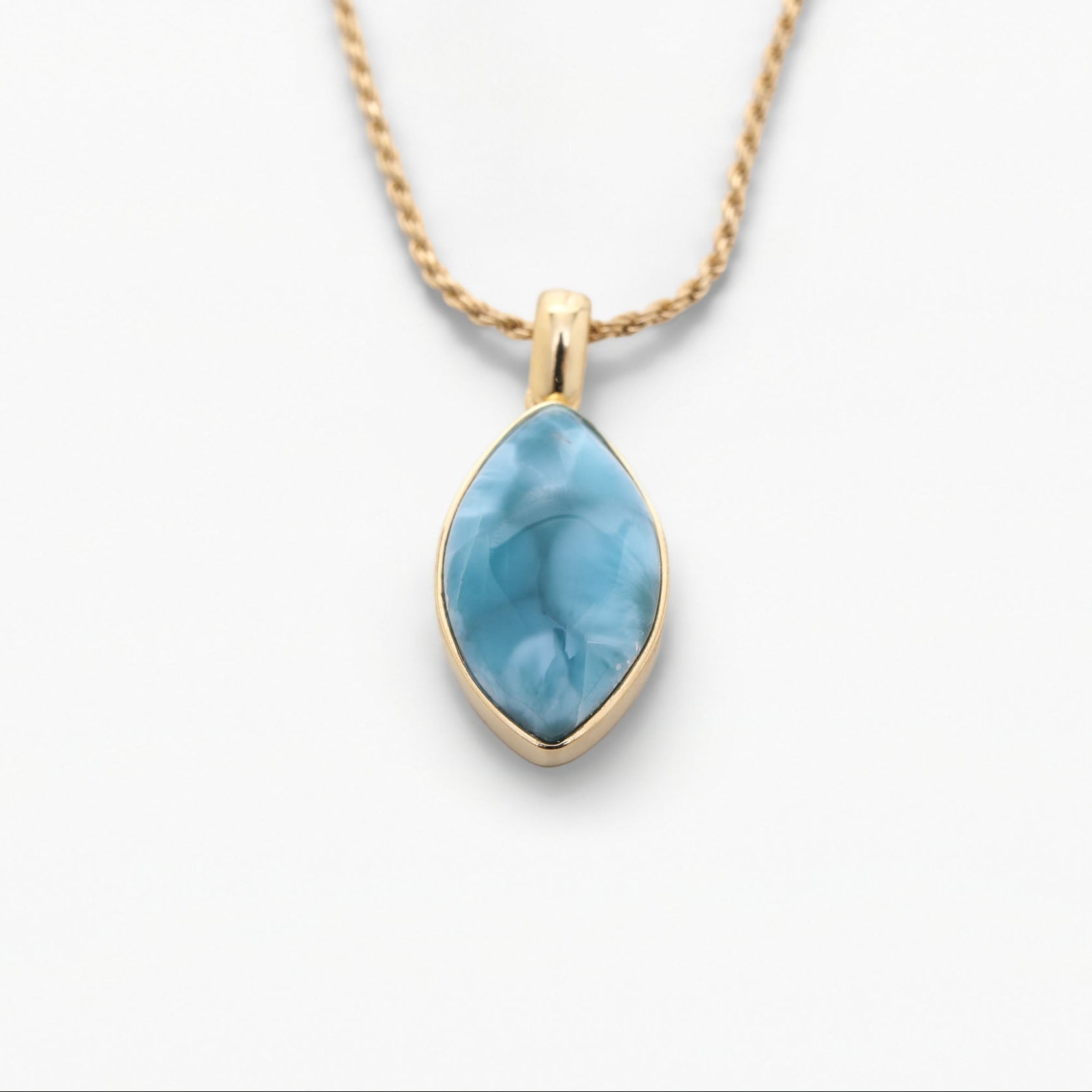 Vermeil Larimar Pendant Vivian