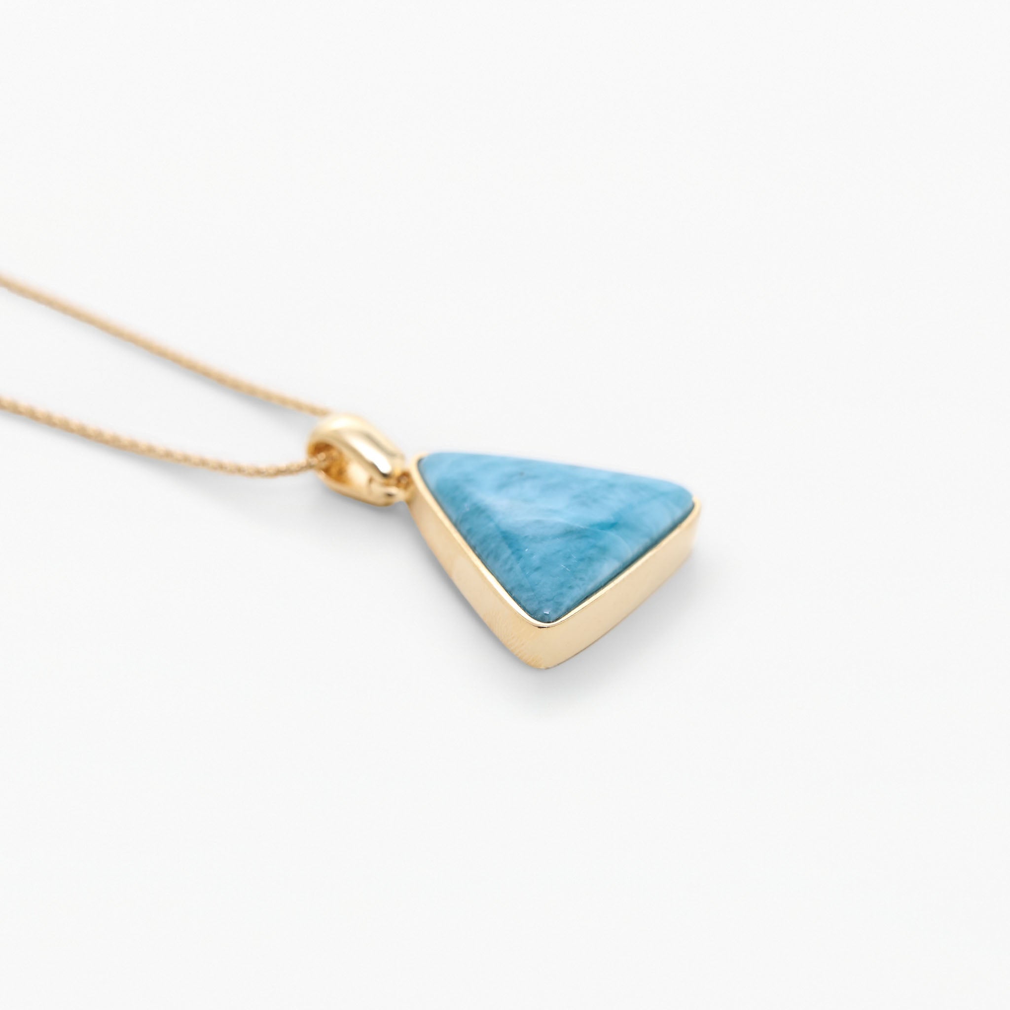 Vermeil Larimar Triangle Pendant Parker