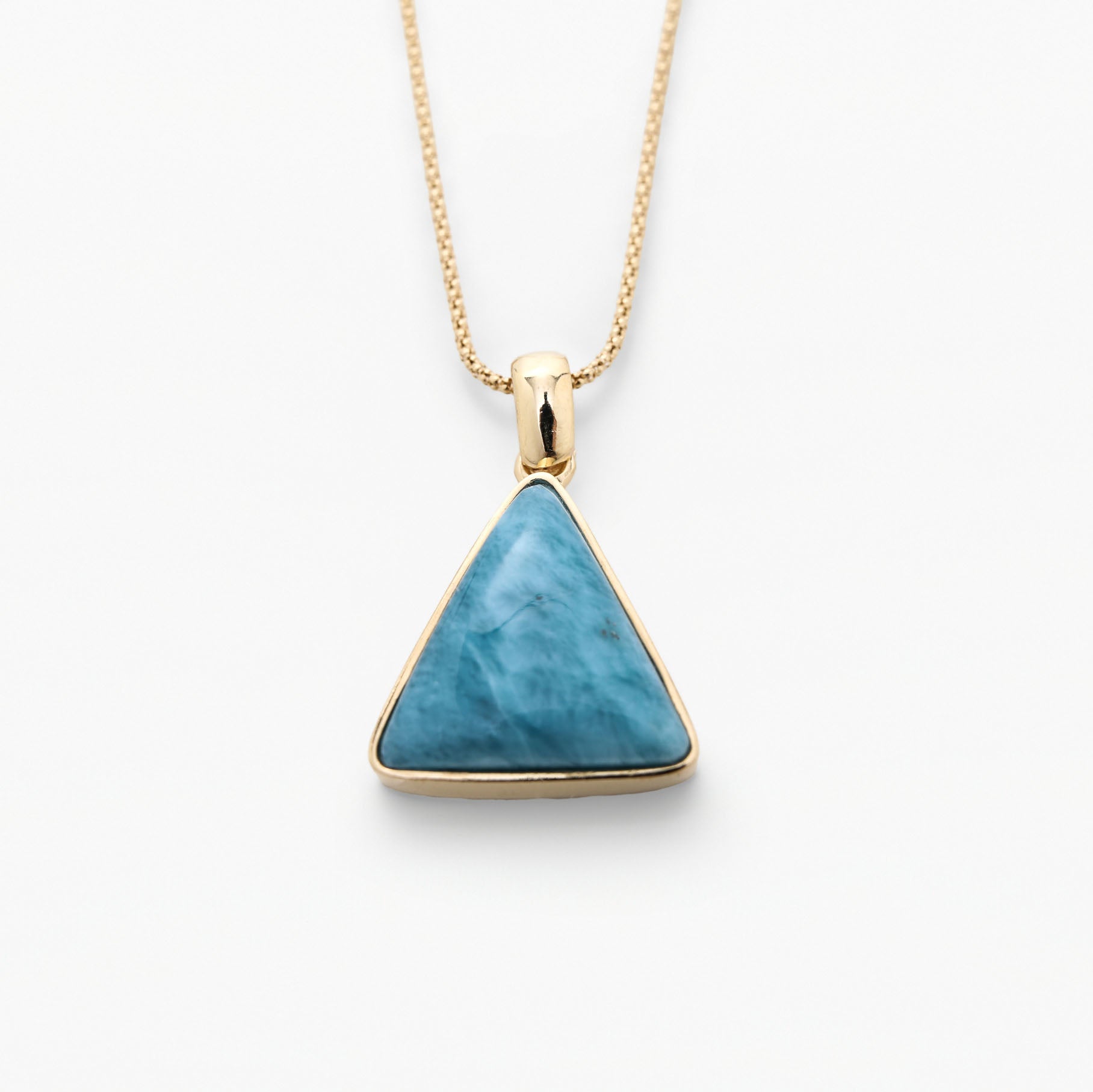 Vermeil Larimar Triangle Pendant Parker