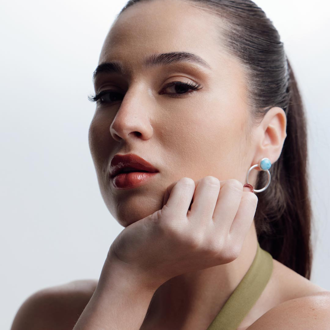 Larimar Earrings Vesta