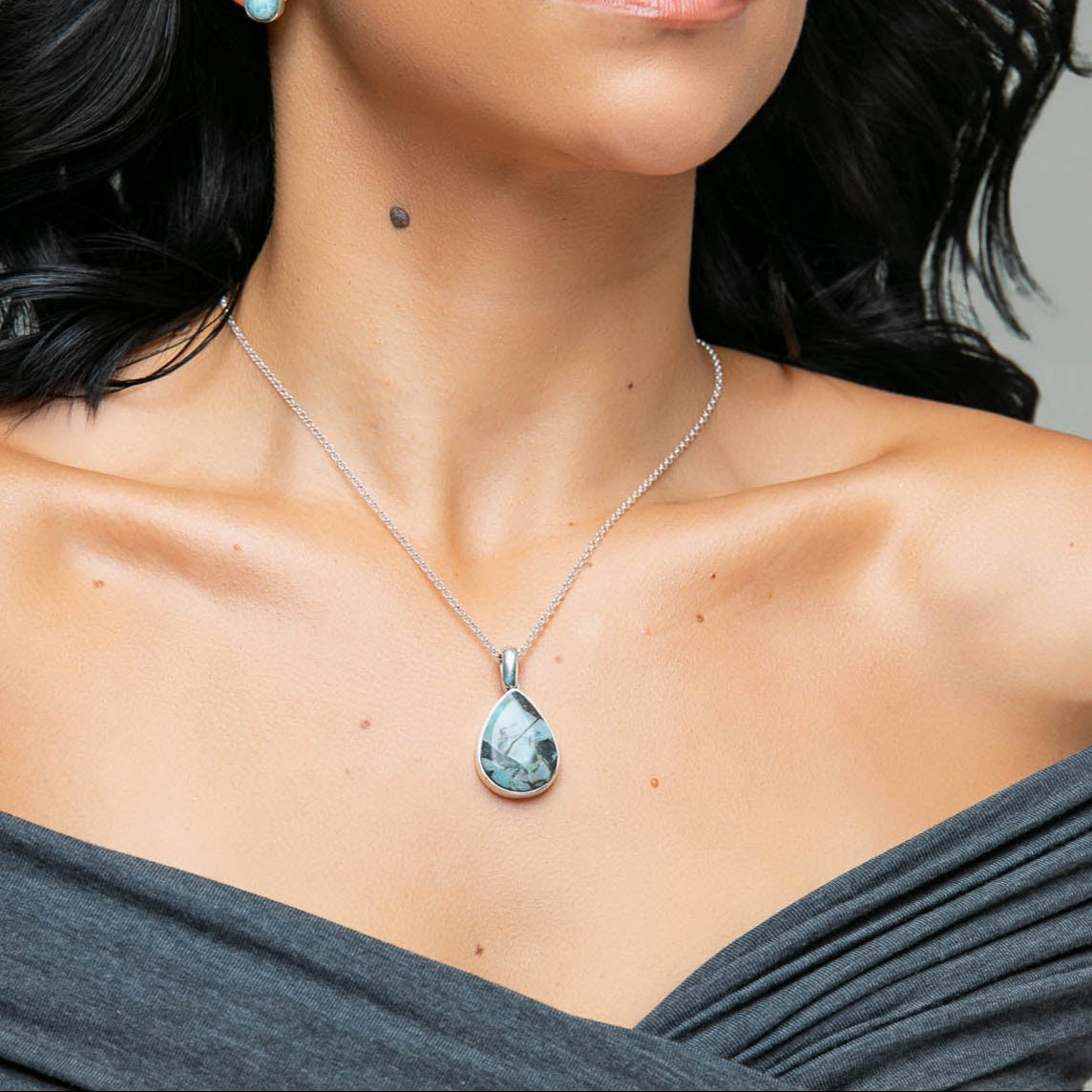 Larimar Specimen Pendant Bri