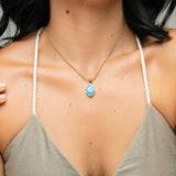 Larimar Gold Vermeil Pendant Kaia