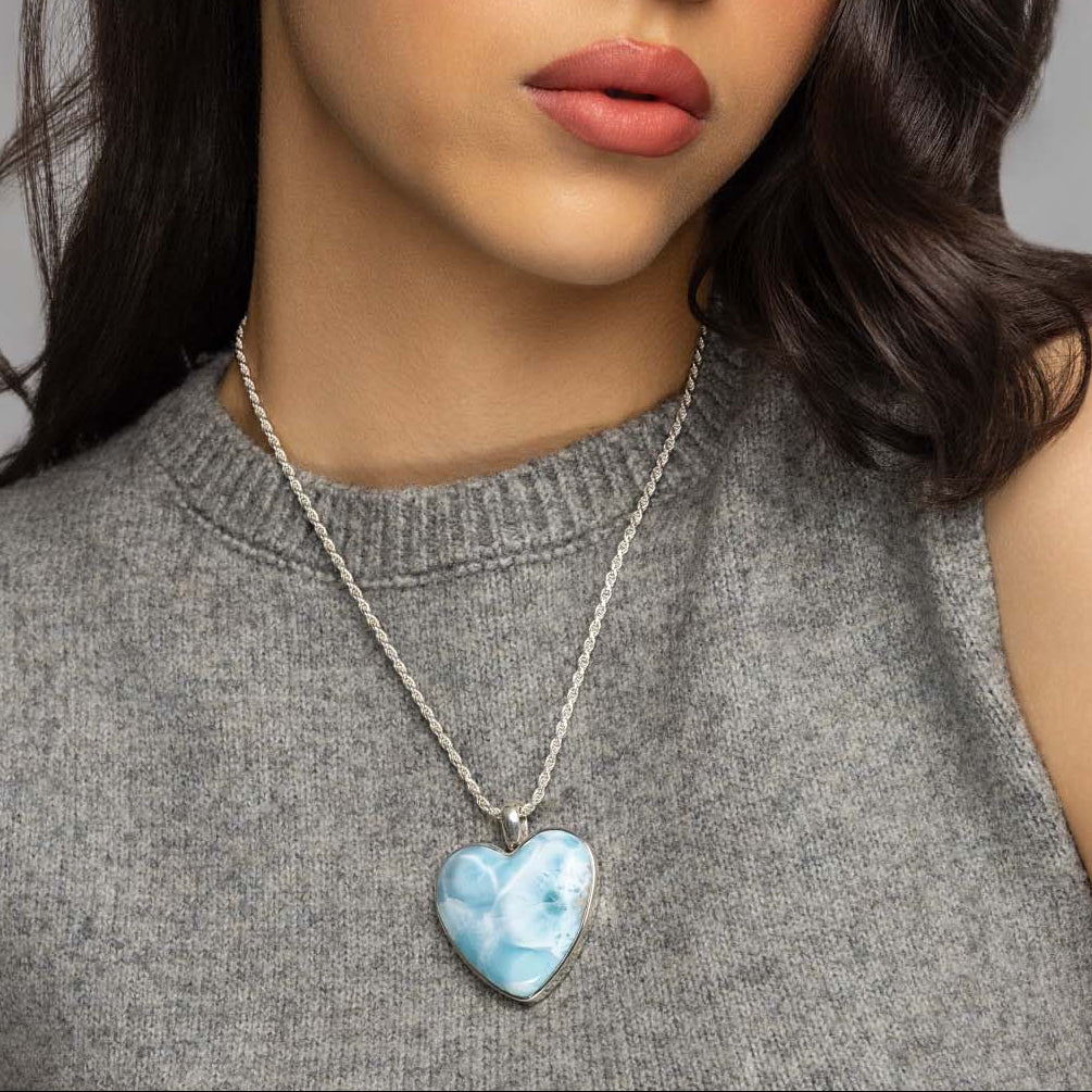 Larimar Heart Pendant Kiana