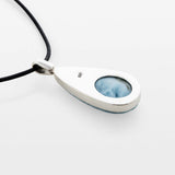Larimar Stone Silver Pendant Kiki