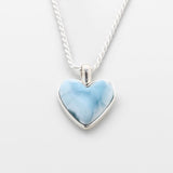 Larimar Heart Pendant Tamara