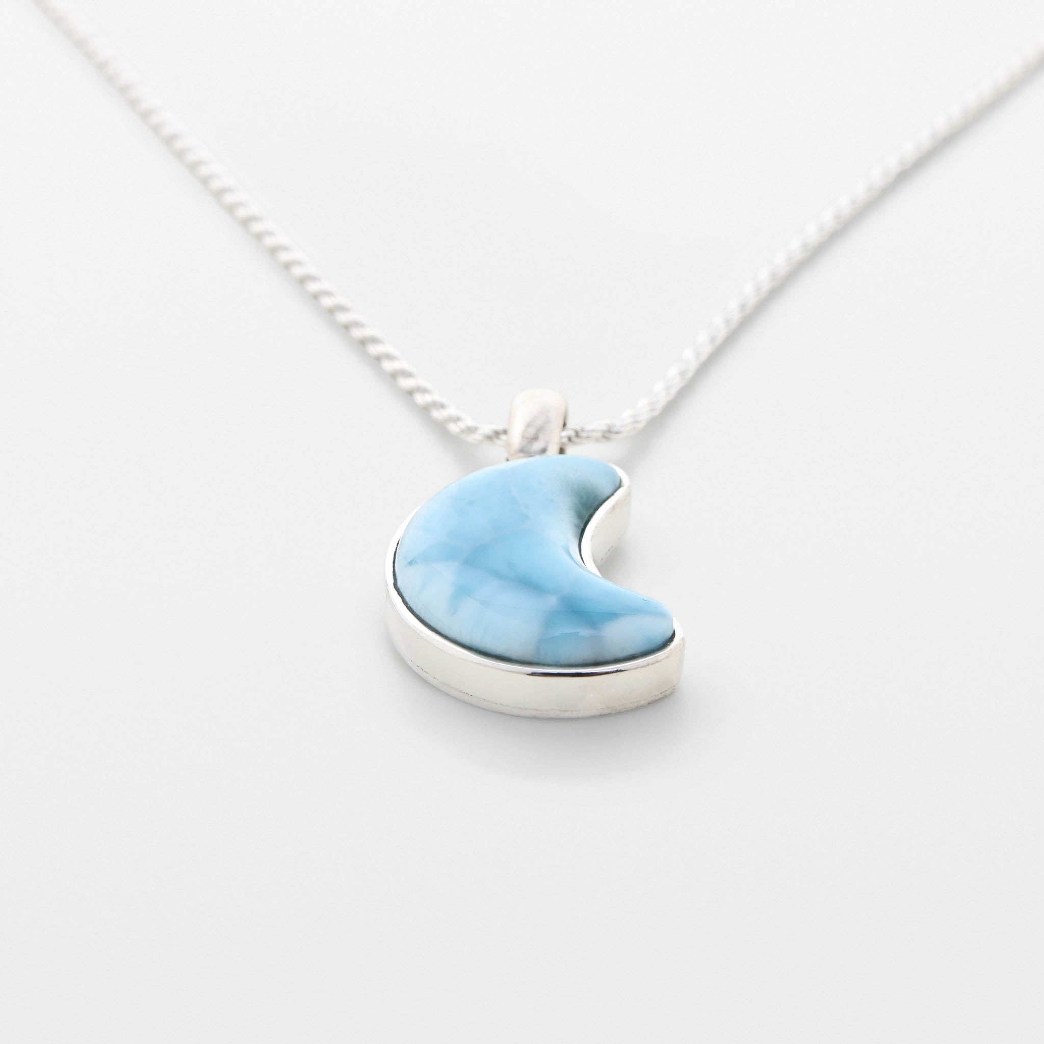 Larimar Moon Pendant Melody