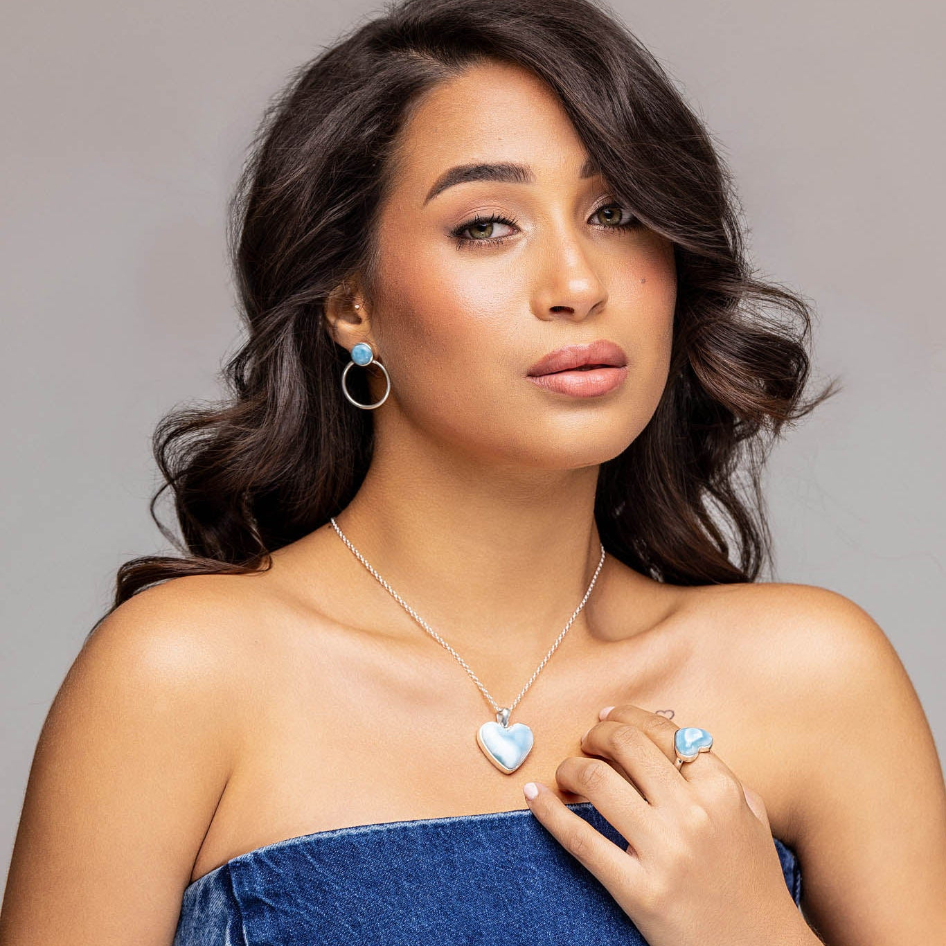 Larimar Heart Pendant Tamara