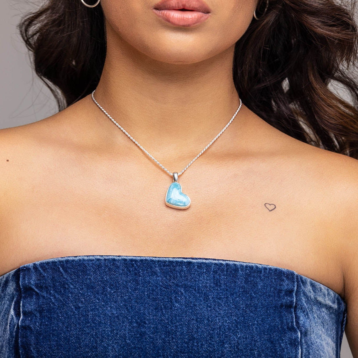 Larimar Heart Pendant Tatum