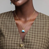 Larimar Gold Vermeil Pendant Xandra