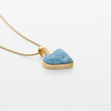 Larimar Gold Vermeil Heart Pendant Xi