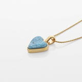 Larimar Gold Vermeil Heart Pendant Xi