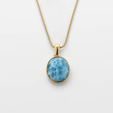 Larimar Gold Vermeil Pendant Ximena